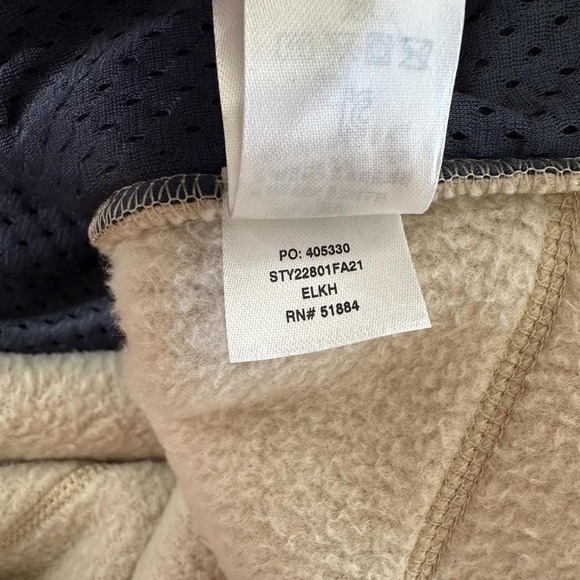 Patagonia Classic Retro-X Jacket Mens Large Beige Sherpa Fleece Zip Pockets